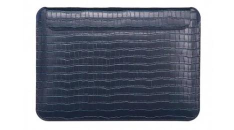 Чохол для ноутбука WIWU MacBook Pro 14 (2021) Skin Pro Croco Geniunie Leather Sleeve Blue