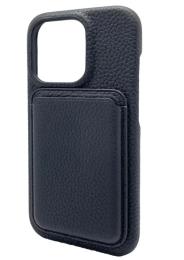 Чохол-накладка iLera NAPA leather Case 1.0 for iPhone 15 Plus Black + iLera NAPA leather Wallet (шкіряний чохол + гаманець)