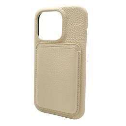 Чохол-накладка iLera NAPA leather Case 1.0 for iPhone 15 Lady Beige + iLera NAPA leather Wallet (шкіряний чохол + гаманець)