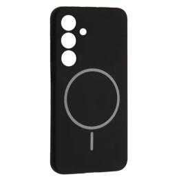 Чохол-накладка Infinity Silicone Case luxury + MagSafe for Samsung S24 Plus Black