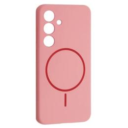Чохол-накладка Infinity Silicone Case luxury + MagSafe for Samsung S24 Plus Rose Pink
