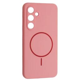 Чохол-накладка Infinity Silicone Case luxury + MagSafe for Samsung S25 Rose Pink