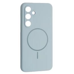 Чохол-накладка Infinity Silicone Case luxury + MagSafe for Samsung S25 Sky Blue