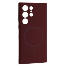 Чохол-накладка Infinity Silicone Case luxury + MagSafe for Samsung S25 Ultra Plum