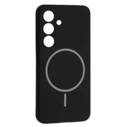 Чохол-накладка Infinity Silicone Case luxury + MagSafe for Samsung S24 Black