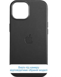 Чохол-накладка EpiK Leather Case (AAA) with MagSafe and Animation для Apple iPhone 16 (6.1) Black