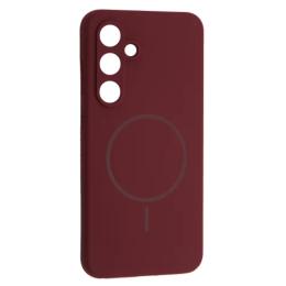 Чохол-накладка Infinity Silicone Case luxury + MagSafe for Samsung S25 Plus Plum