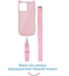 Чохол-накладка GETMAN TPU Cat with straps для Apple iPhone 16e (6.1) Pink