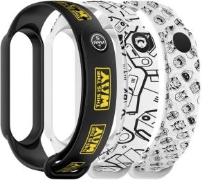 Набір ремінців для фітнес-браслета ArmorStandart для Xiaomi Mi Band 7/6/5 Dark Yo 3шт (ARM77065)