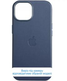 Чохол-накладка EpiK Leather Case (AAA) with MagSafe and Animation для Apple iPhone 16 (6.1) Blue