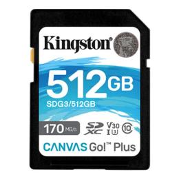 Карта памяті Kingston Canvas Go! Plus SDG3/512GB Black 512GB SD