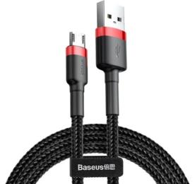 Дата-кабель Baseus Cafule CAMKLF-B91 USB (тато) - microUSB (тато) 1m Black Red 2.4A
