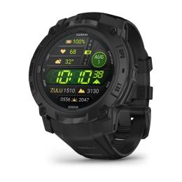 Смарт-годинник Garmin Instinct 3 50mm AMOLED Tactical Edition Black with Black Band (010-03020-50)