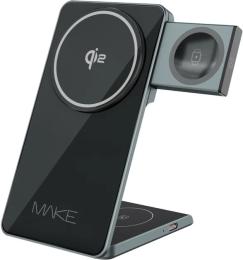 Бездротовий зарядний пристрій Make PS3 Qi2 3в1 15W