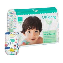 Підгузки Offspring Willy The Whale розмір L, 9-13 кг, 36 шт (DP-OI-FAT-L36P-WTW)
