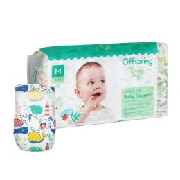 Підгузки Offspring Willy the Whale розмір M, 6-10 кг, 42 шт (DP-OI-FAT-M42P-WTW)