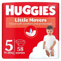 Підгузки Huggies Little Movers 5 (12-22 кг) Mega 58 шт (5029053548784)