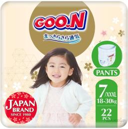 Трусики-підгузки GOO.N Premium Soft для дітей 18-30 кг (розмір 7(3XL), 22 шт)