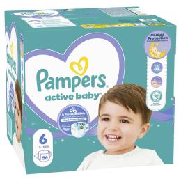 Підгузки Pampers Active Baby Giant Розмір 6 (13-18 кг) 56 шт (8001090950130)