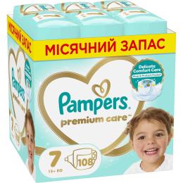 Підгузки Pampers Premium Care Розмір 7 (15+ кг) 108 шт (8700216423632)