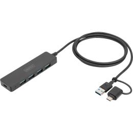 USB-хаб Digitus DA-70236 USB-A/C  4хUSB-А, 1, 2 м