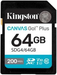 Карта памяті Kingston 64GB C10 UHS-I U3 V30 R200MB/s