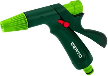 Зрошувач ручний Verto, пістолетний, 1/2-3/4, регулювання напору / розпилу води, тримач двокомпонентний