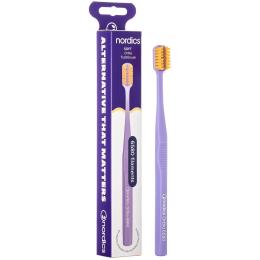 Зубна щітка Nordics 6580 Ortho Soft Purple Orange ортодонтична (3800501908020)