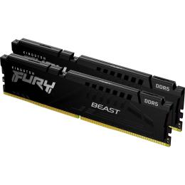 Оперативна память Kingston FURY 128GB (2x64GB) DDR5 5600 MHz CL40 Beast EXPO Black (KF556C40BBK2-128)