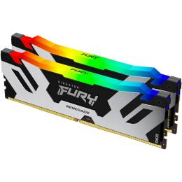Оперативна память Kingston FURY 48GB (2x24GB) DDR5 8000 MHz CL38 Renegade RGB Silver Black (KF580C38RSAK2-48)