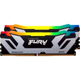 Оперативна память Kingston FURY 48GB (2x24GB) CUDIMM DDR5 8800 MHz CL42 Renegade RGB Silver Black (KF588CU42RSAK2-48)