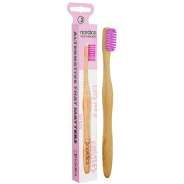 Зубна щітка Nordics Bamboo Toothbrush Pink (3800500324357)