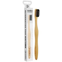 Зубна щітка Nordics Bamboo Toothbrush Black (3800500324012)