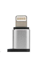 Перехідник Remax microUSB (мама) = Lightning (папа) Silver