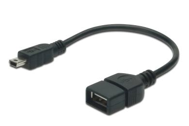 Дата-кабель Digitus AK-300310-002-S USB 2.0 (мама) - miсro USB-B (тато) 0.15 м Black