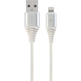 Дата-кабель Cablexpert Premium CC-USB2B-AMLM-2M-BW2 2m USB (тато) - Lightning (тато) White
