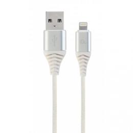 Дата-кабель Cablexpert Premium CC-USB2B-AMLM-2M-WB2 2m USB(тато) - Lightning(тато) Dark Gray