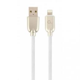Дата-кабель Cablexpert Premium Rubber CC-USB2R-AMLM-2M-W 2m USB(тато) - Lightning(тато) White
