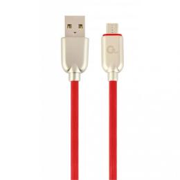 Дата-кабель Cablexpert Premium Rubber CC-USB2R-AMMBM-1M-R 1m USB(тато) - microUSB(тато) Red