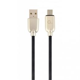 Дата-кабель Cablexpert Premium Rubber CC-USB2R-AMMBM-2M-W 2m USB(тато) - microUSB(тато) White