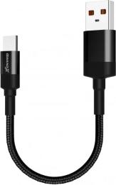 Дата-кабель Grand-X FM-20C 0.2m USB(тато) - USB Type C(тато) Black