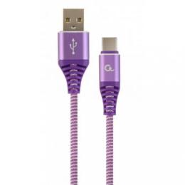 Дата-кабель Cablexpert Premium CC-USB2B-AMCM-1M-PW 1m USB (тато) - USB Type C (тато) Purple