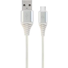 Дата-кабель Cablexpert Premium CC-USB2B-AMCM-2M-BW2 2m USB(тато) - USB Type C(тато) White