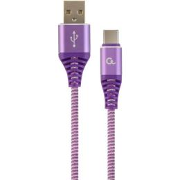 Дата-кабель Cablexpert Premium CC-USB2B-AMCM-2M-PW 2m USB (тато) - USB Type C (тато) Purple