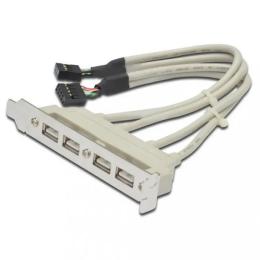 Кабель для компютерних комплектуючих Atcom 15258 USB (тато) - 4xUSB (мама) White