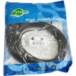 Аудіо-кабель Atcom mini-jack 3.5(тато)mini-jack 3.5(тато), 7,5m Black