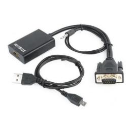 Перехідник Cablexpert A-VGA-HDMI-01 HDMI (мама) - VGA (тато) Black