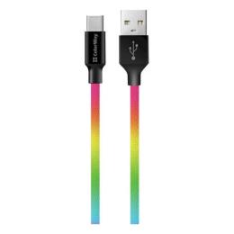 Дата-кабель ColorWay CW-CBUC018-MC 1m USB (тато) - USB Type C (тато)