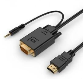 Відео-кабель Cablexpert A-HDMI-VGA-03-5M HDMI (тато)  -  VGA (мама), Jack 3.5 mm (тато) 5m Black