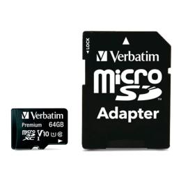 Карта памяті Verbatim 64 GВ microSDXC Class 10 + SD Adapter (44084)